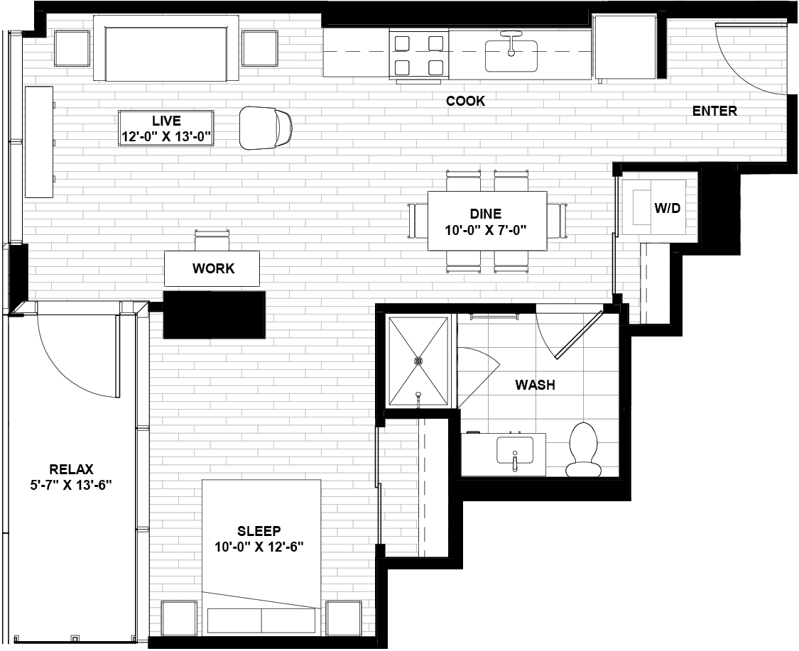 1909 Parkline Apartments Floor Plan