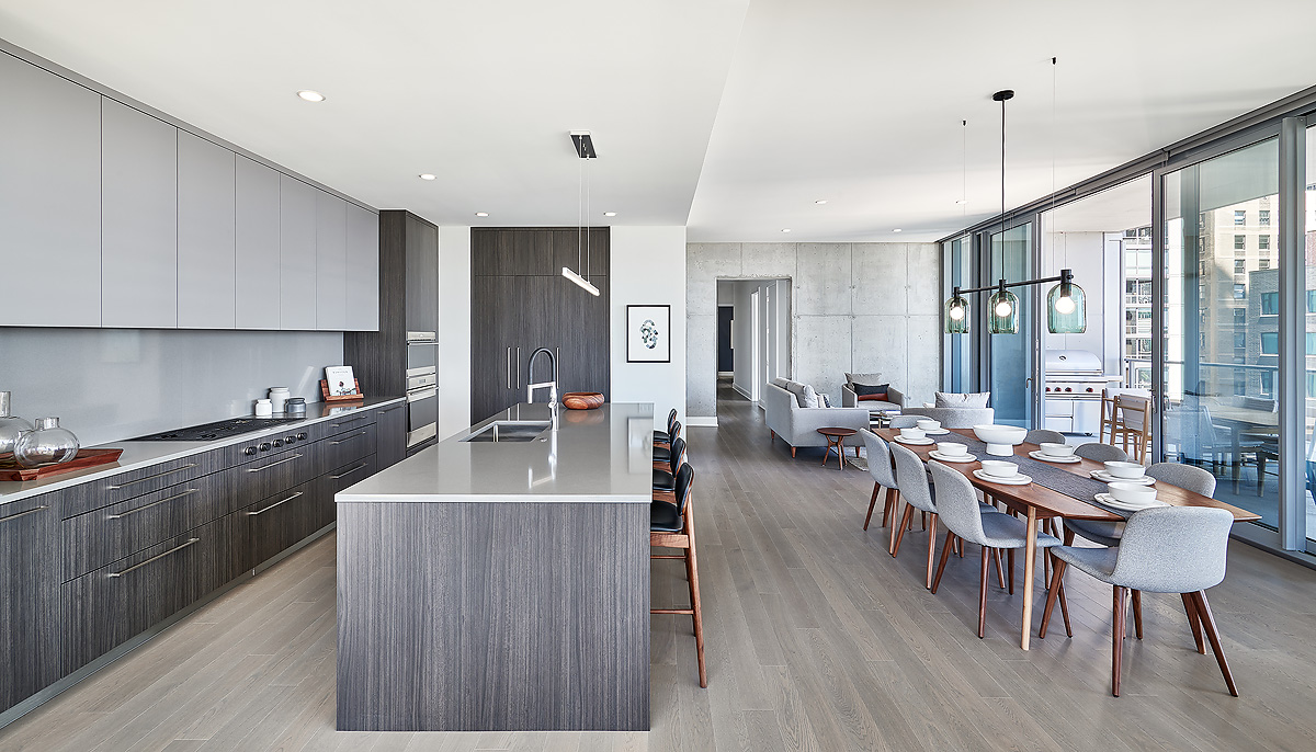 Gourmet kitchen of The Penthouse Collection at Parkline